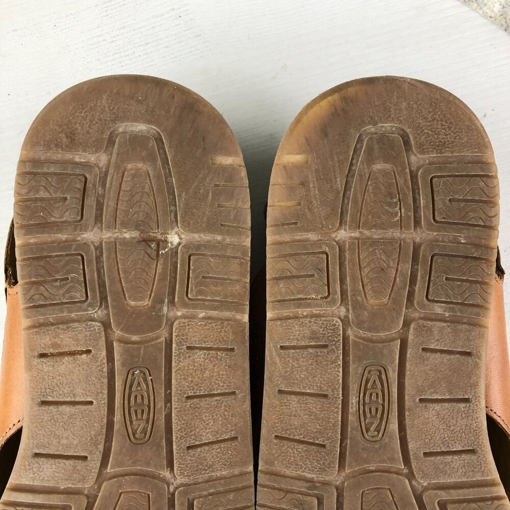 Keen Women's 9 Lana Brown Leather Open Toe Criss Cross Slingback Sandals FAIR - Picture 10 of 14